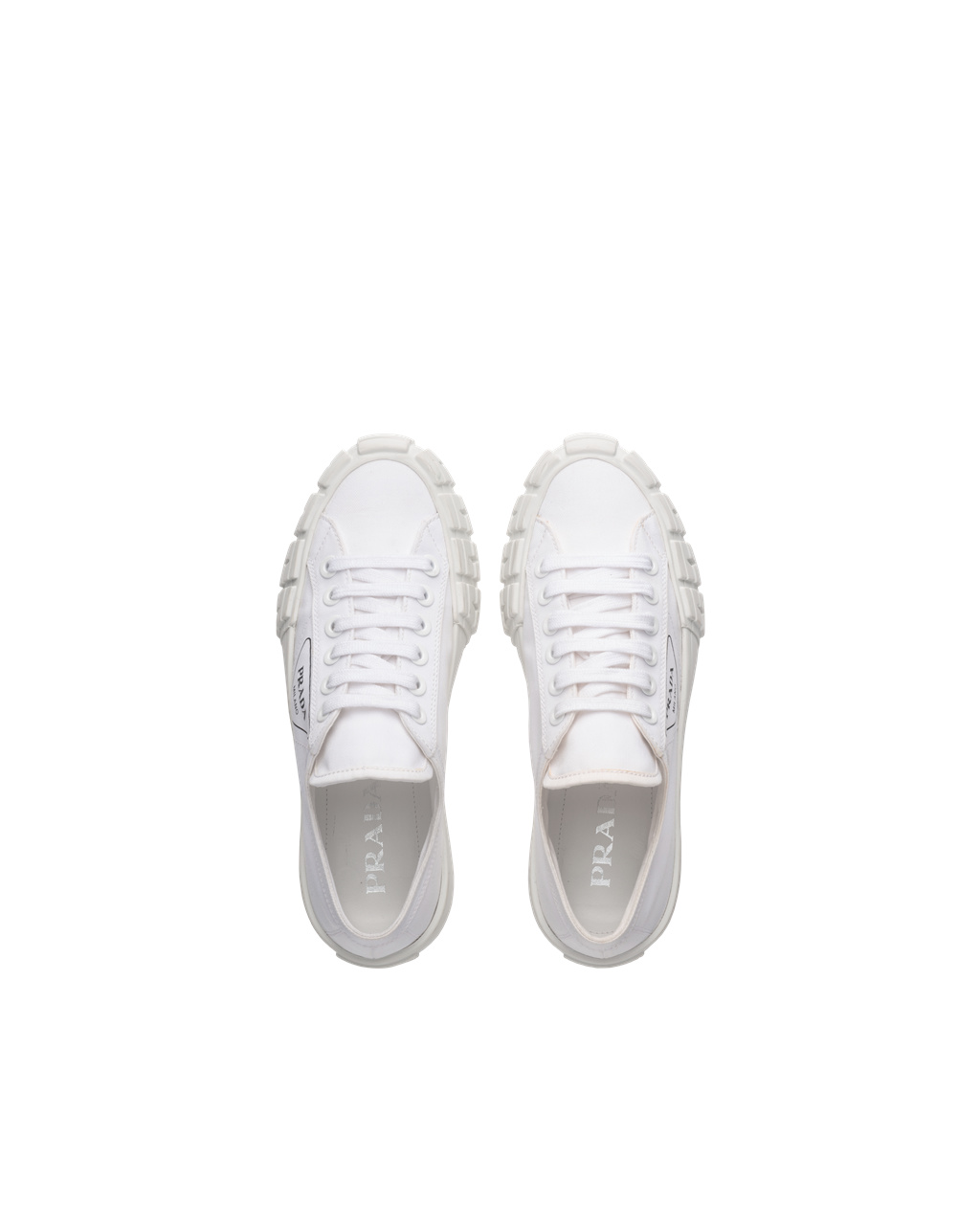 Prada Gabardine Fabric Sneakers White | 0237IVEPJ