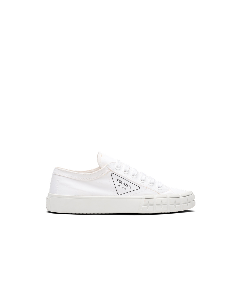 Prada Gabardine Fabric Sneakers White | 0237IVEPJ