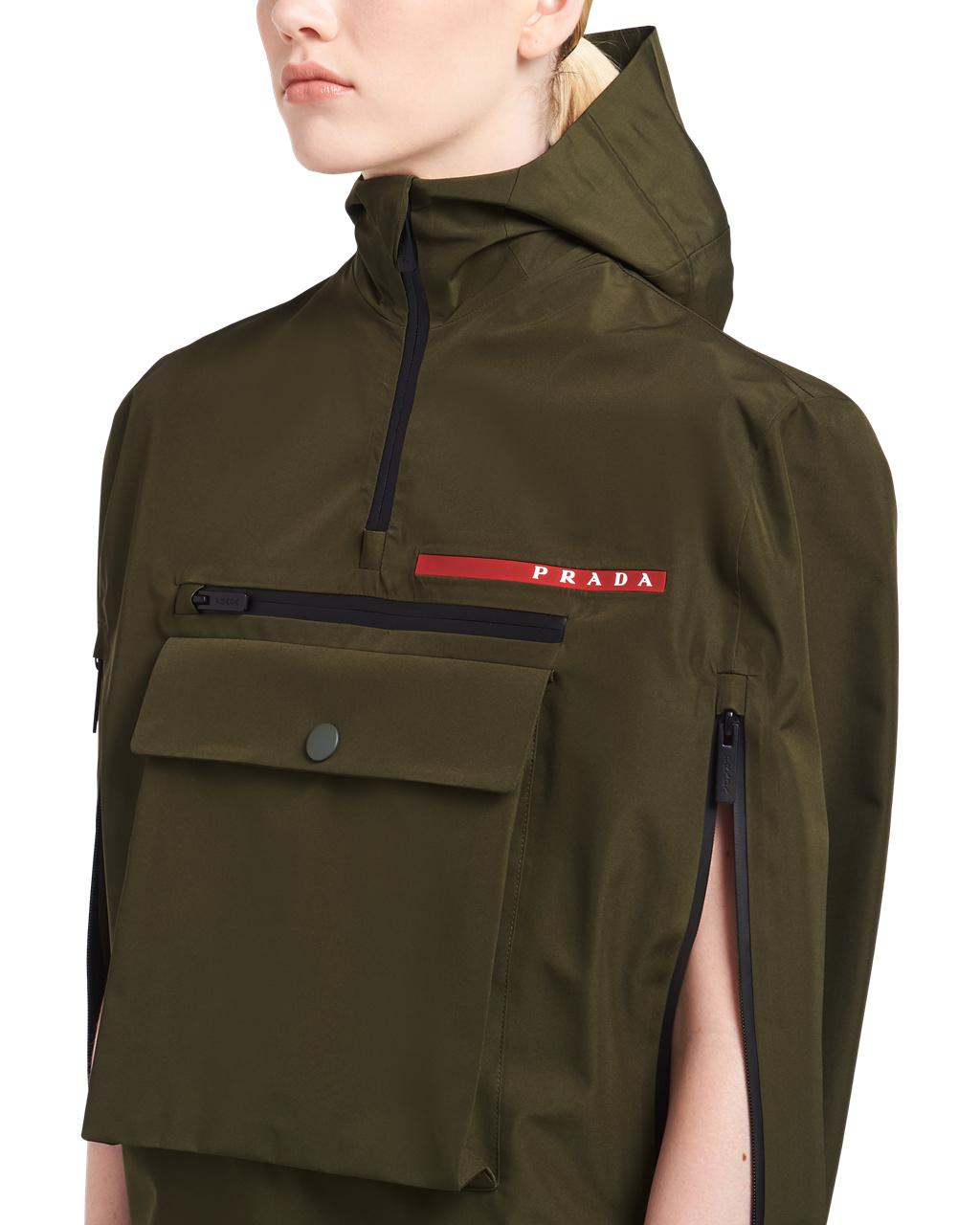 Prada Gore-tex Pro Jacket Military Green | 5982EKCNH