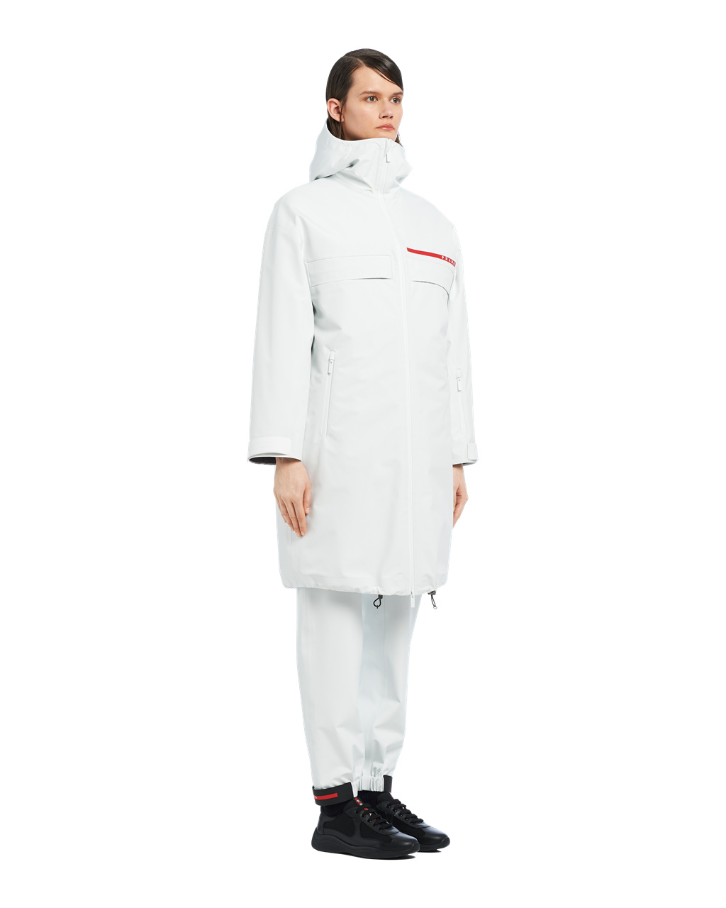 Prada Gore-tex Pro Padded Jacket Chalk White | 3780KVYCH