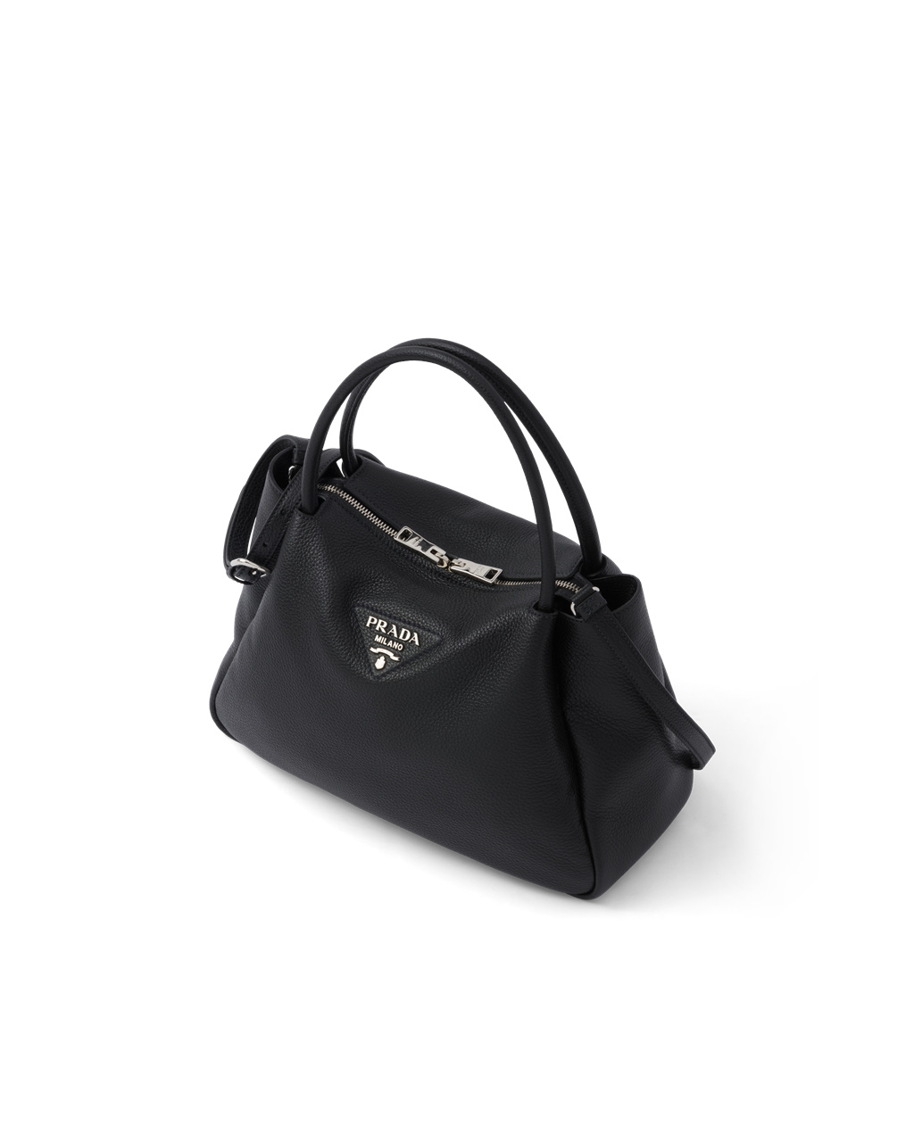 Prada Large Leather Handbag Black | 1085LVEXB