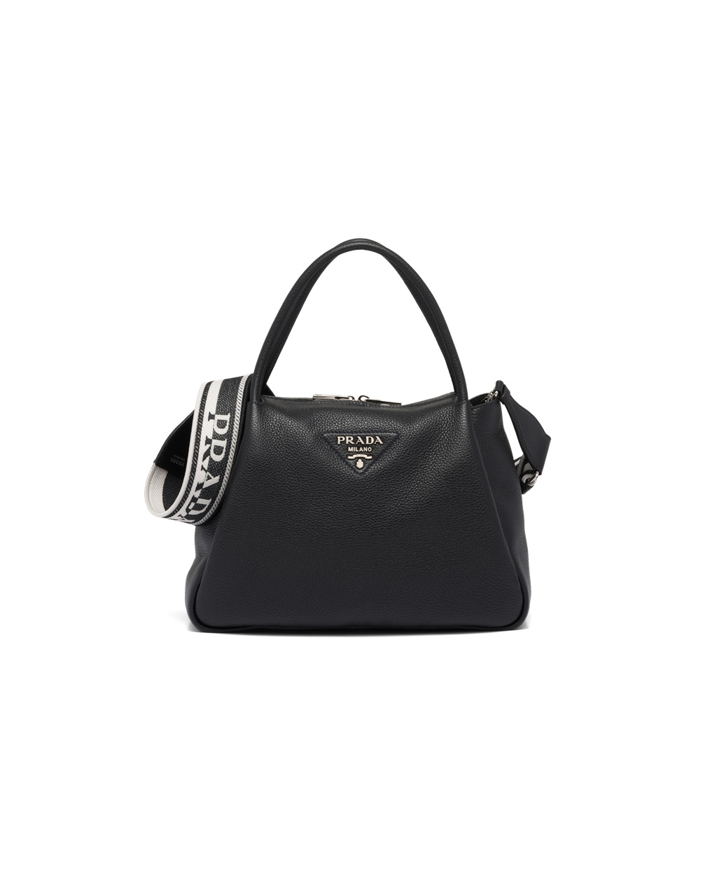 Prada Large Leather Handbag Black | 1085LVEXB