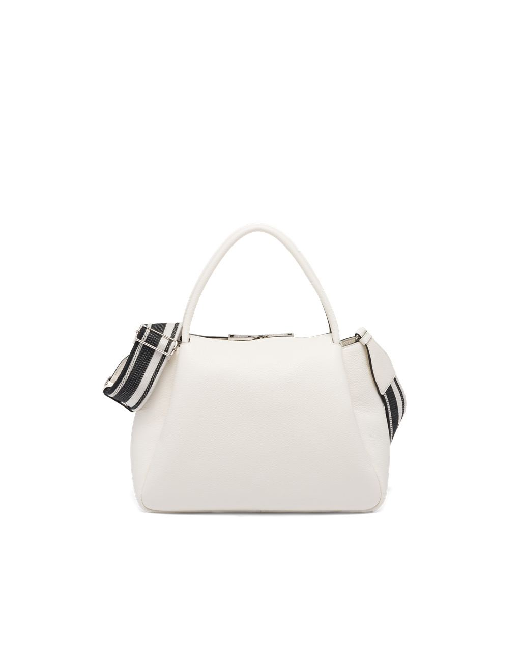 Prada Large Leather Handbag White | 7324RKBZM