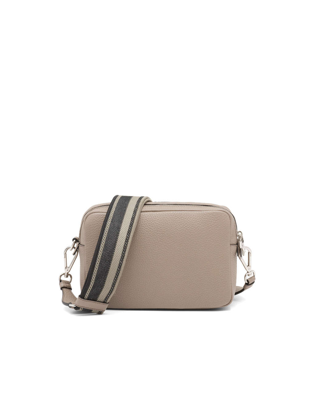 Prada Leather Bag With Shoulder Strap Clay Gray | 2761FPTYR