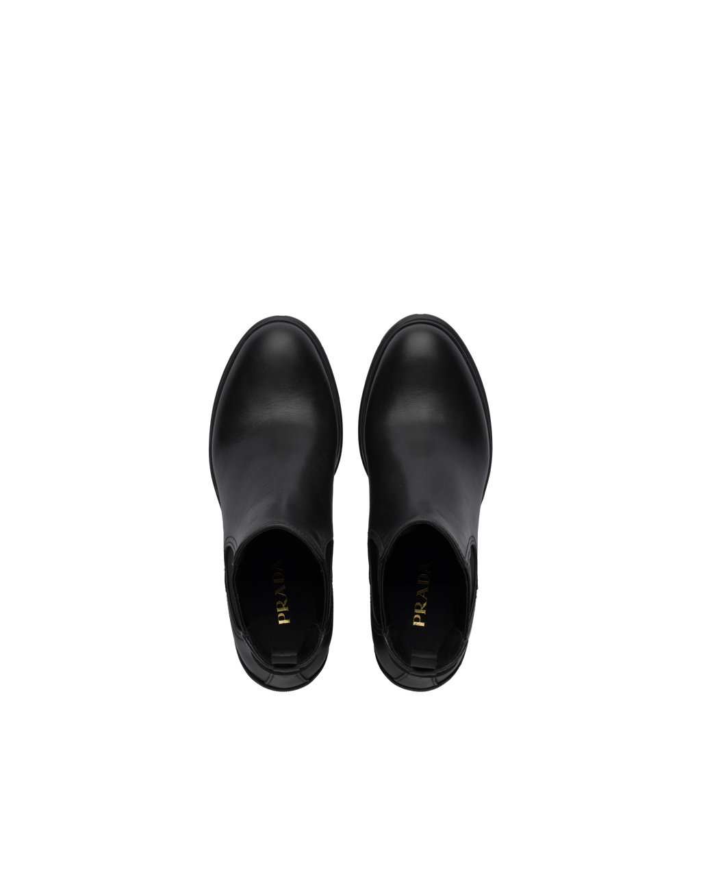 Prada Leather Booties Black | 9326LHMRV