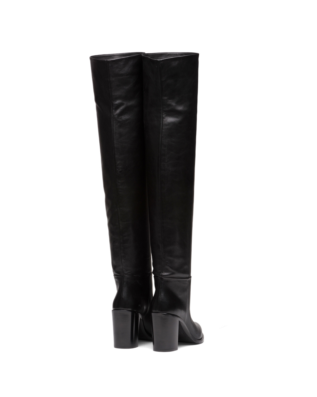 Prada Leather Boots Black | 9065GJMXR