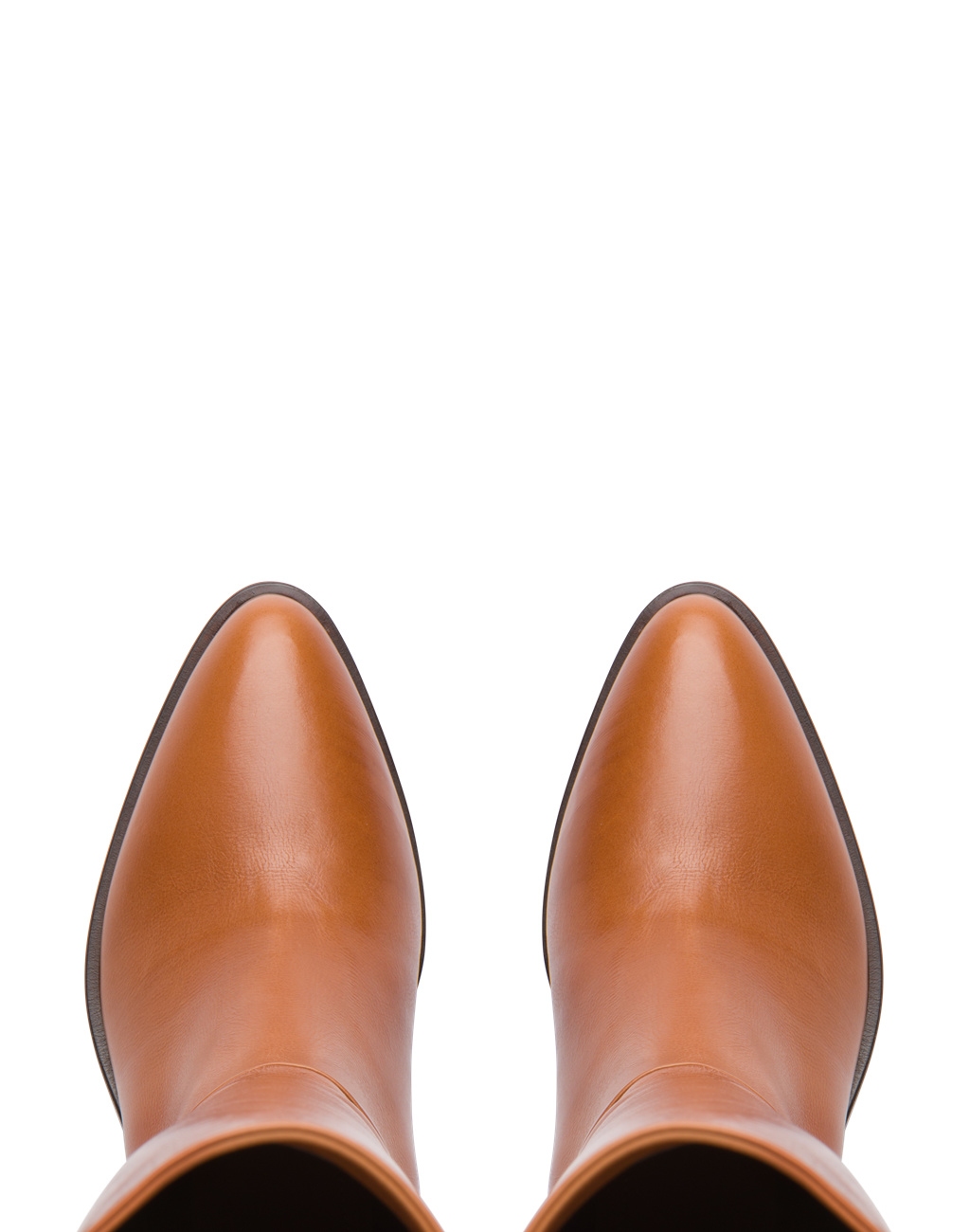 Prada Leather Boots Cognac | 4296FXUKZ