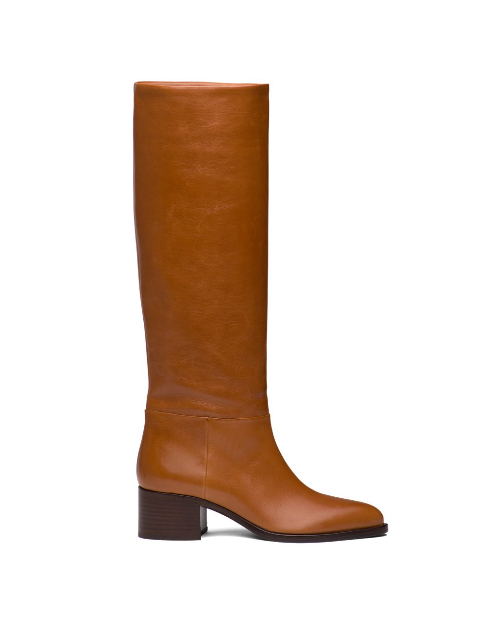 Prada Leather Boots Cognac | 4296FXUKZ