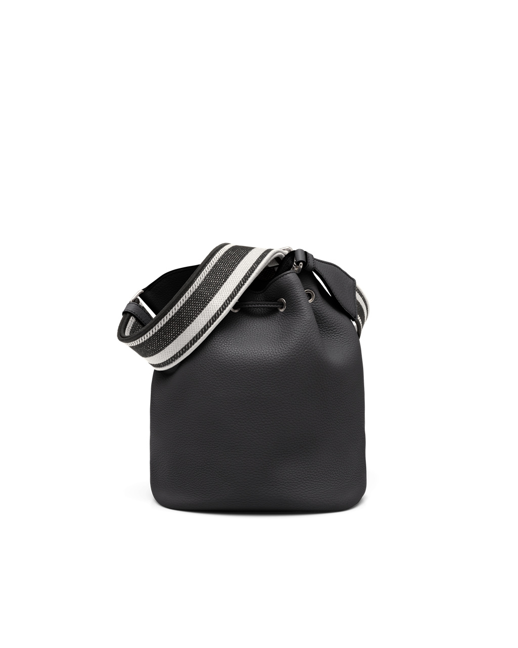 Prada Leather Bucket Bag Black | 2483PFXKA