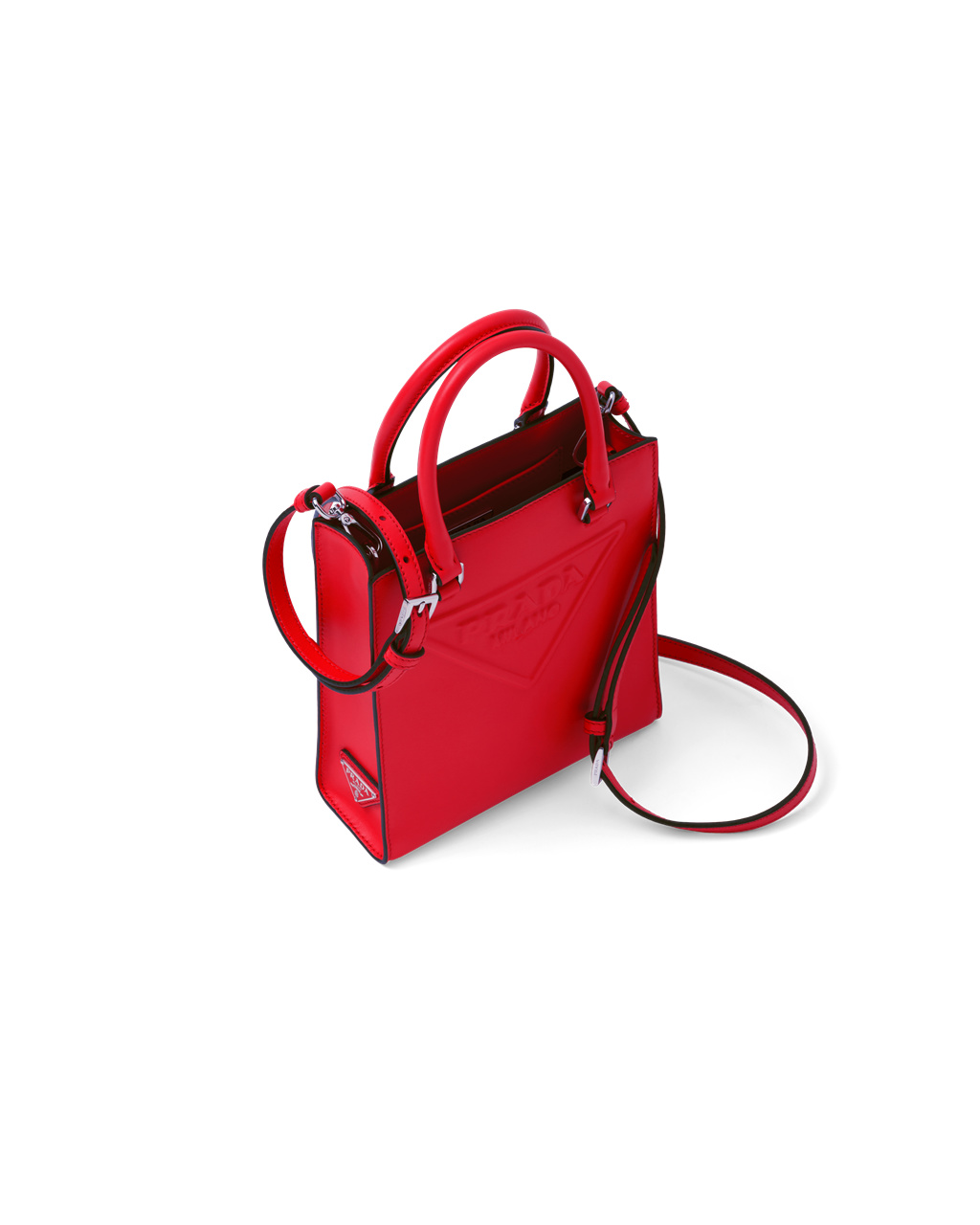 Prada Leather Handbag Red | 2670GYRBT