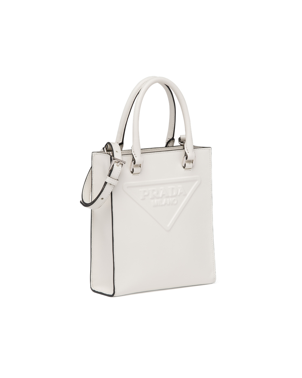 Prada Leather Handbag White | 3210FMWSJ