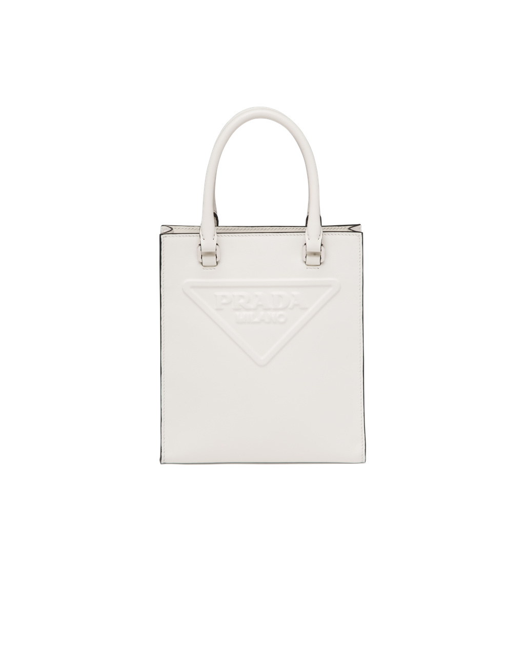 Prada Leather Handbag White | 3210FMWSJ