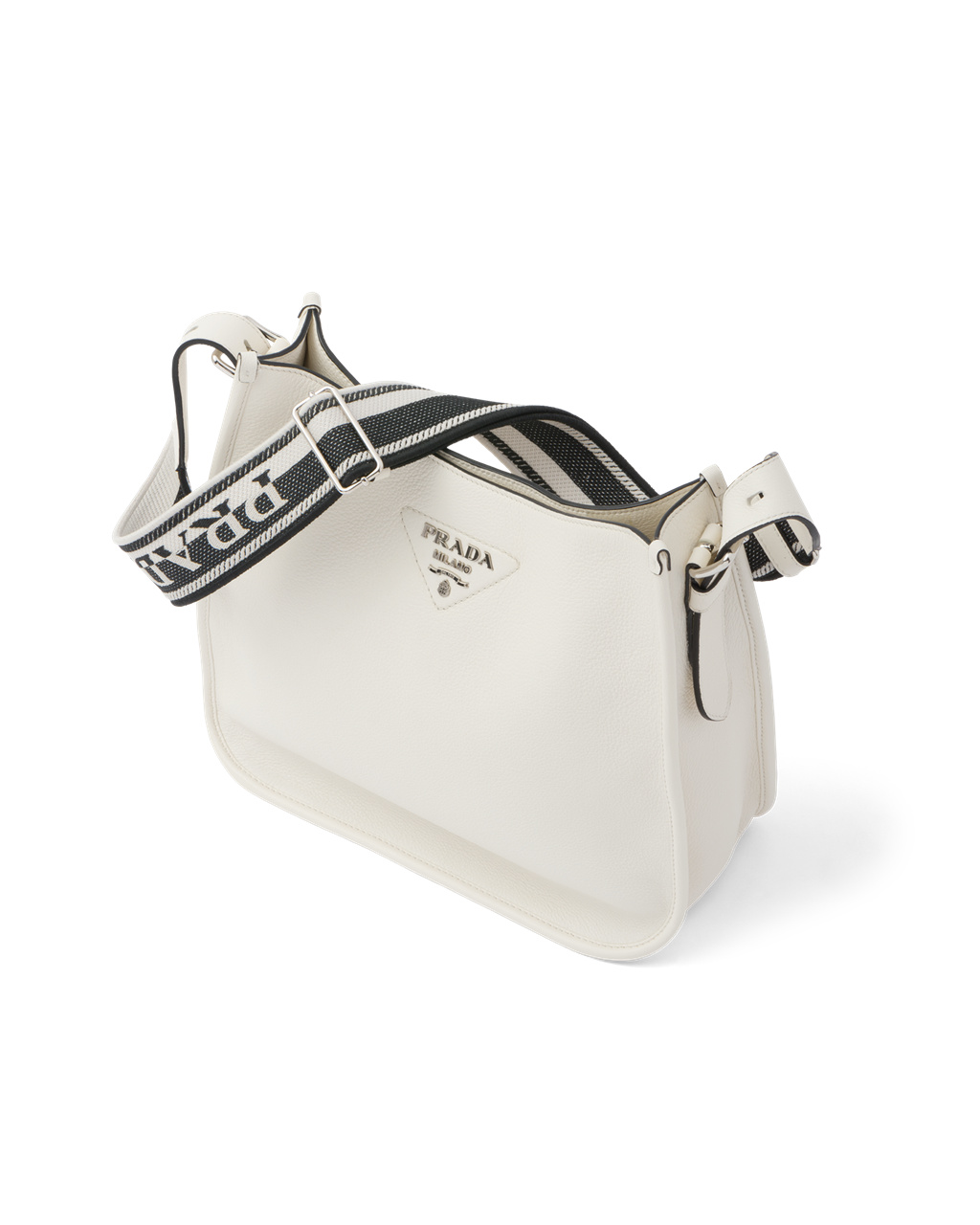 Prada Leather Hobo Bag White | 2976UJWIZ