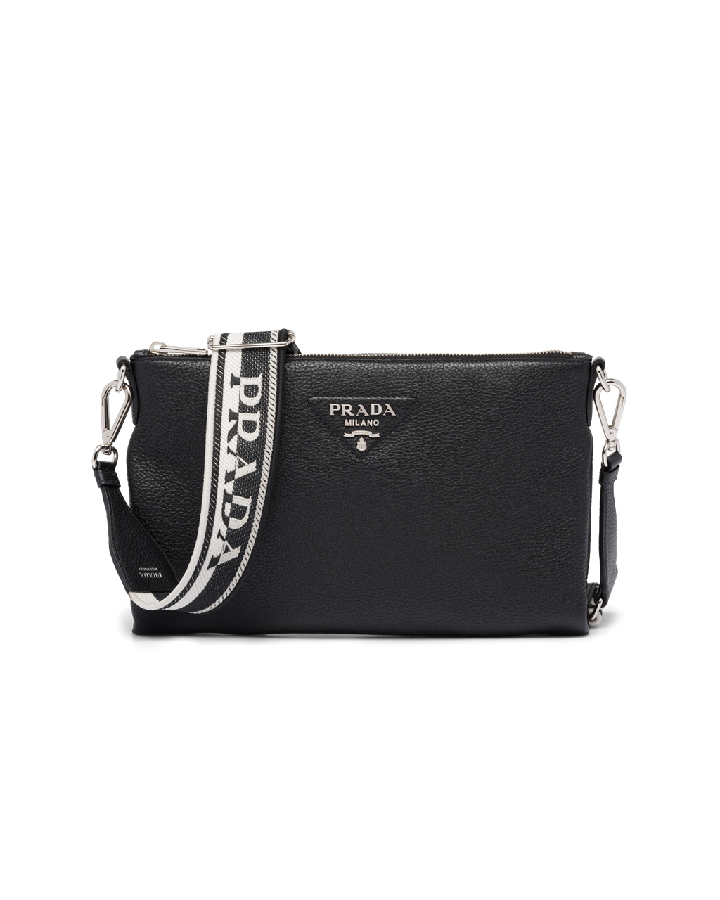 Prada Leather Shoulder Bag Black | 2785GTXKU