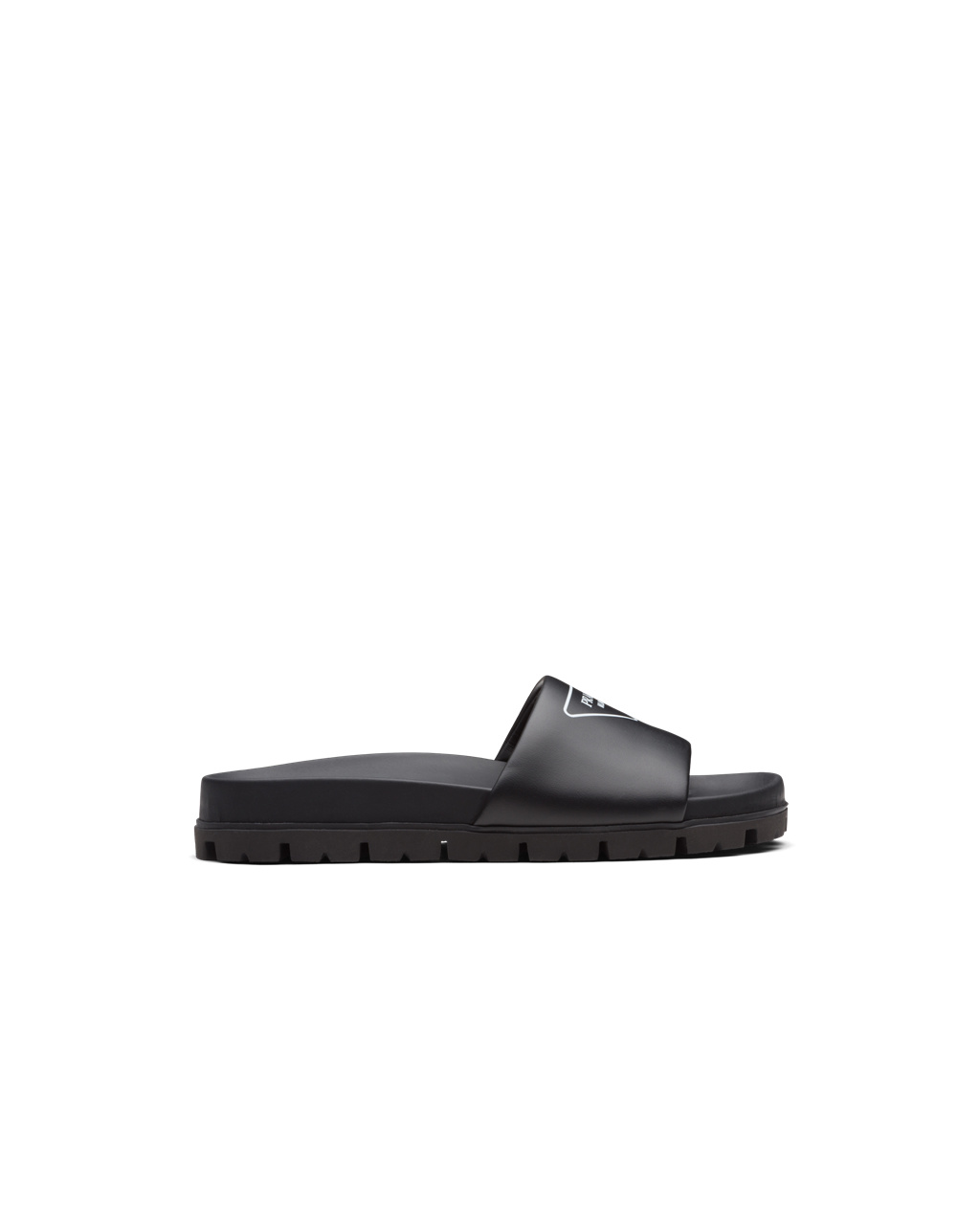 Prada Leather Slides Black | 1827IAZHT