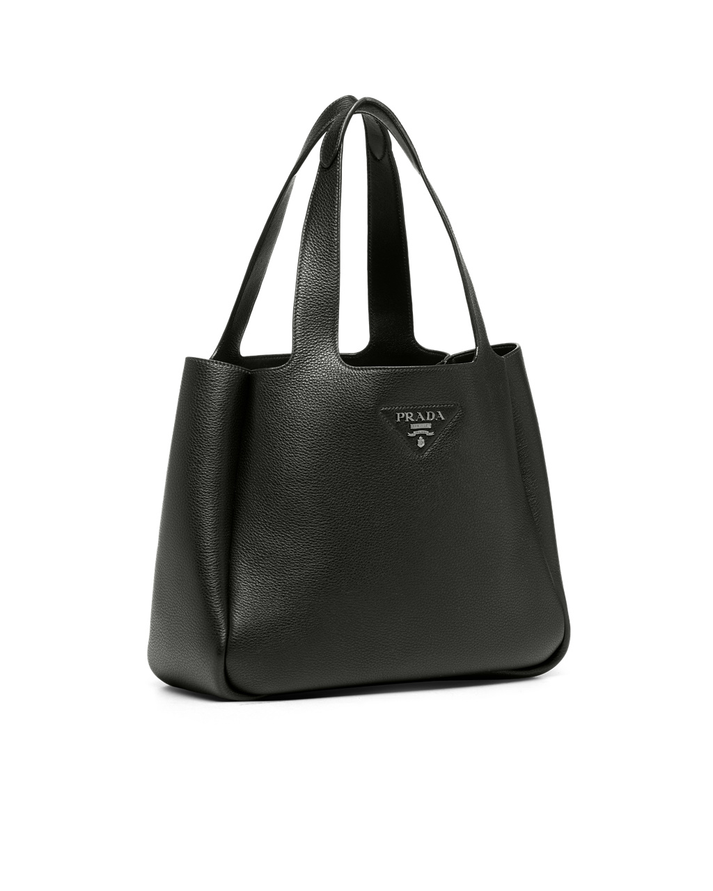 Prada Leather Tote Black | 4760WBAKZ