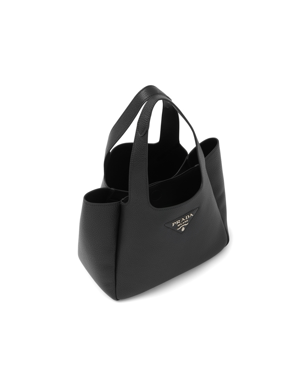 Prada Leather Tote Black | 6754PCMZQ