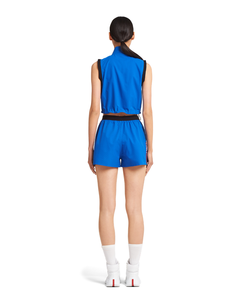 Prada Light Bi-stretch Cropped Vest Cobalt Blue | 1796MHFKT