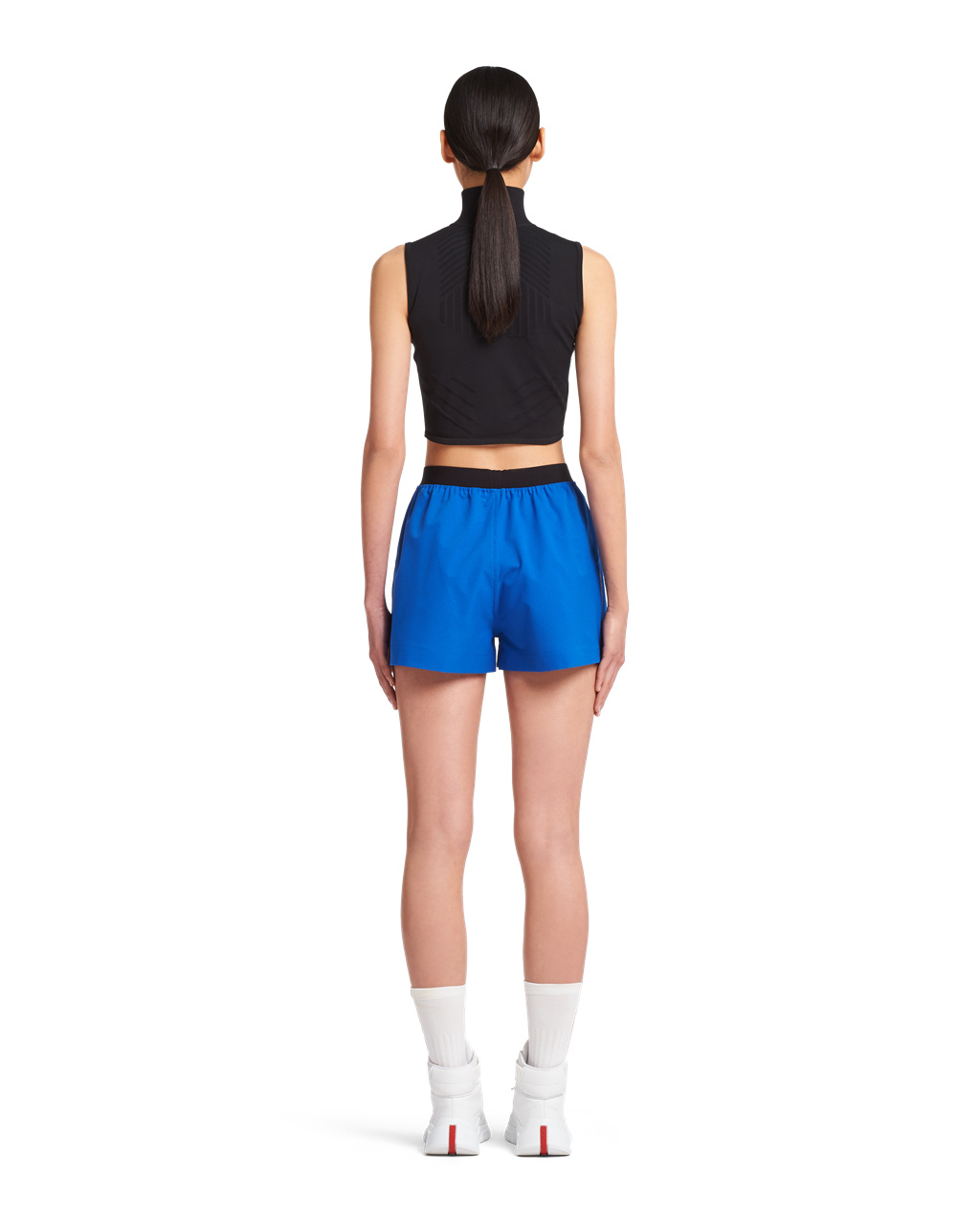 Prada Light Bi-stretch Shorts Cobalt Blue | 8074INXLF