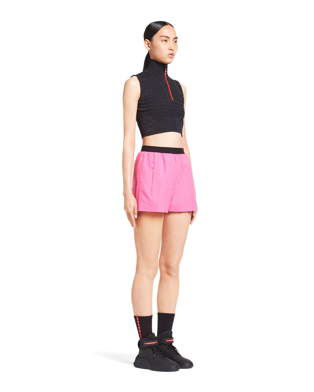 Prada Light Bi-stretch Shorts Pink | 9805BGWAS