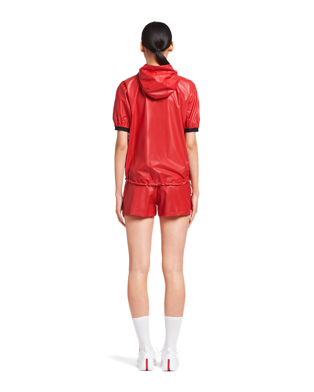 Prada Light Nylon Anorak Lacquer Red | 1674NVXJK