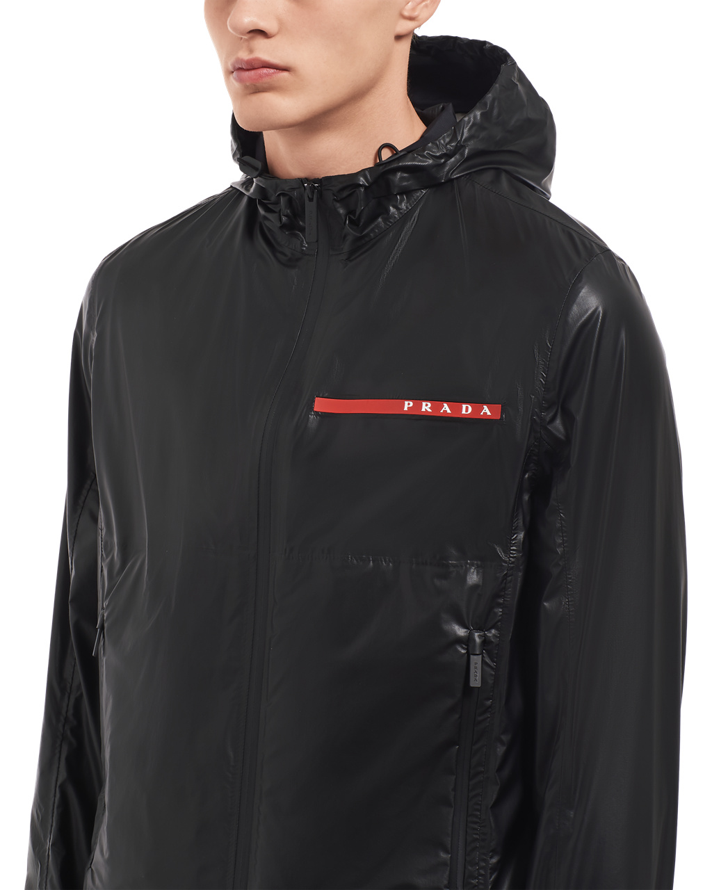 Prada Light Nylon Hooded Jacket Black | 1750JBUEA