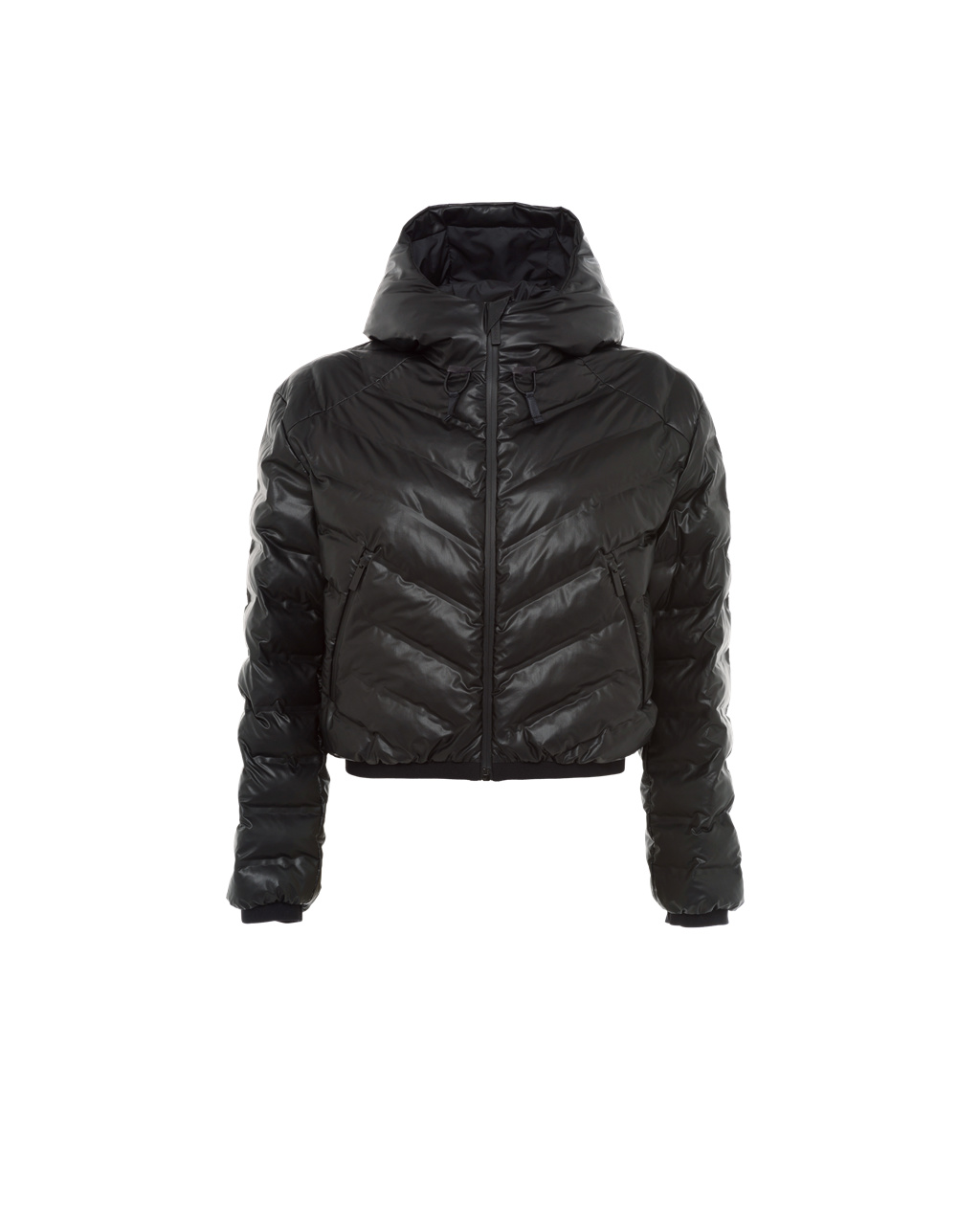 Prada Light Nylon Hooded Puffer Jacket Black | 9805YZUBT