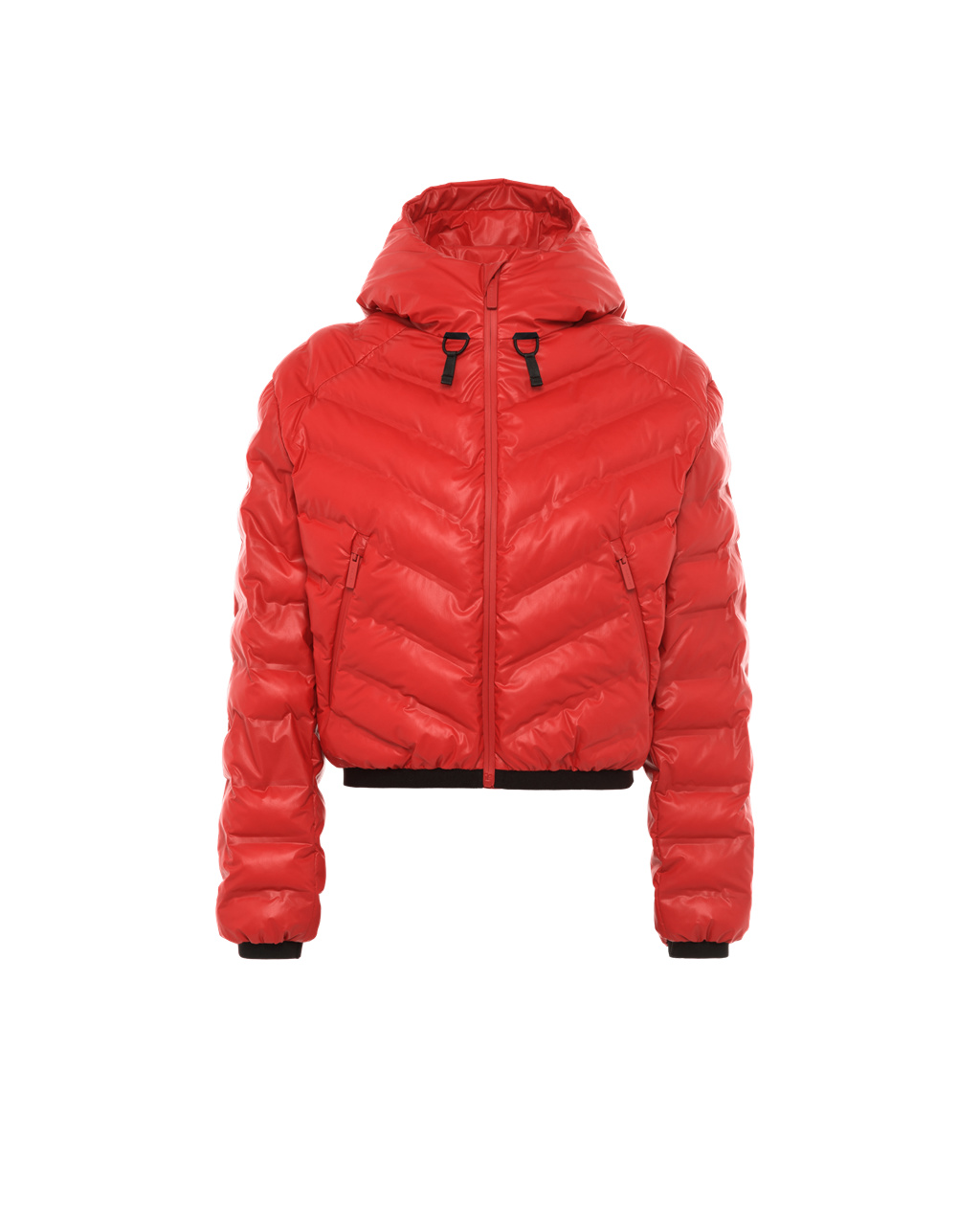 Prada Light Nylon Hooded Puffer Jacket Lacquer Red | 3064LNHWU