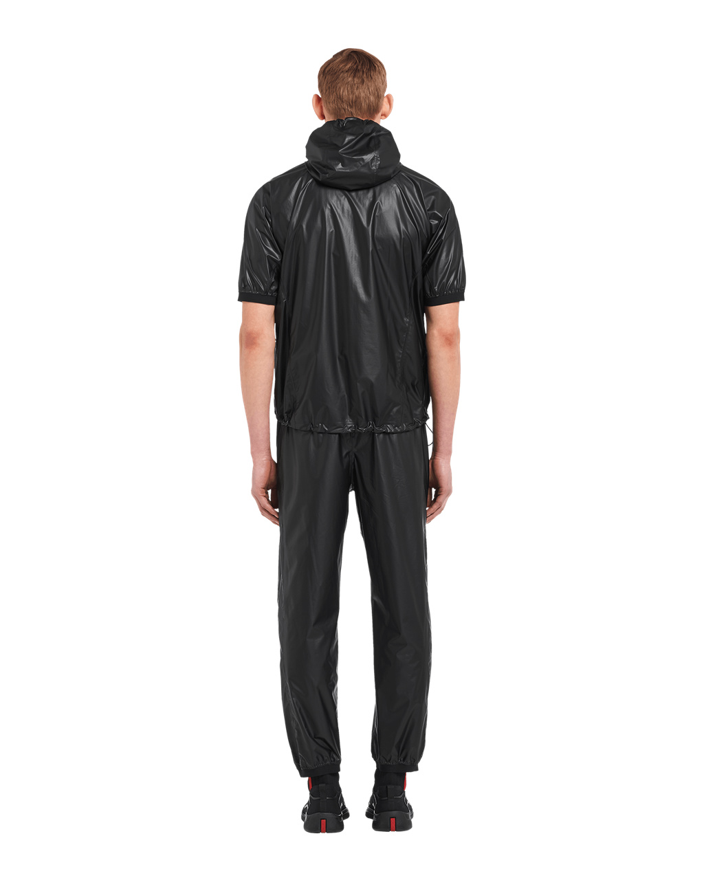 Prada Light Nylon Short-sleeved Jacket Black | 5369QZDHG