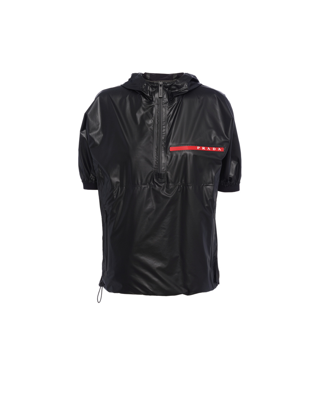 Prada Light Nylon Short-sleeved Jacket Black | 8927JQFOA