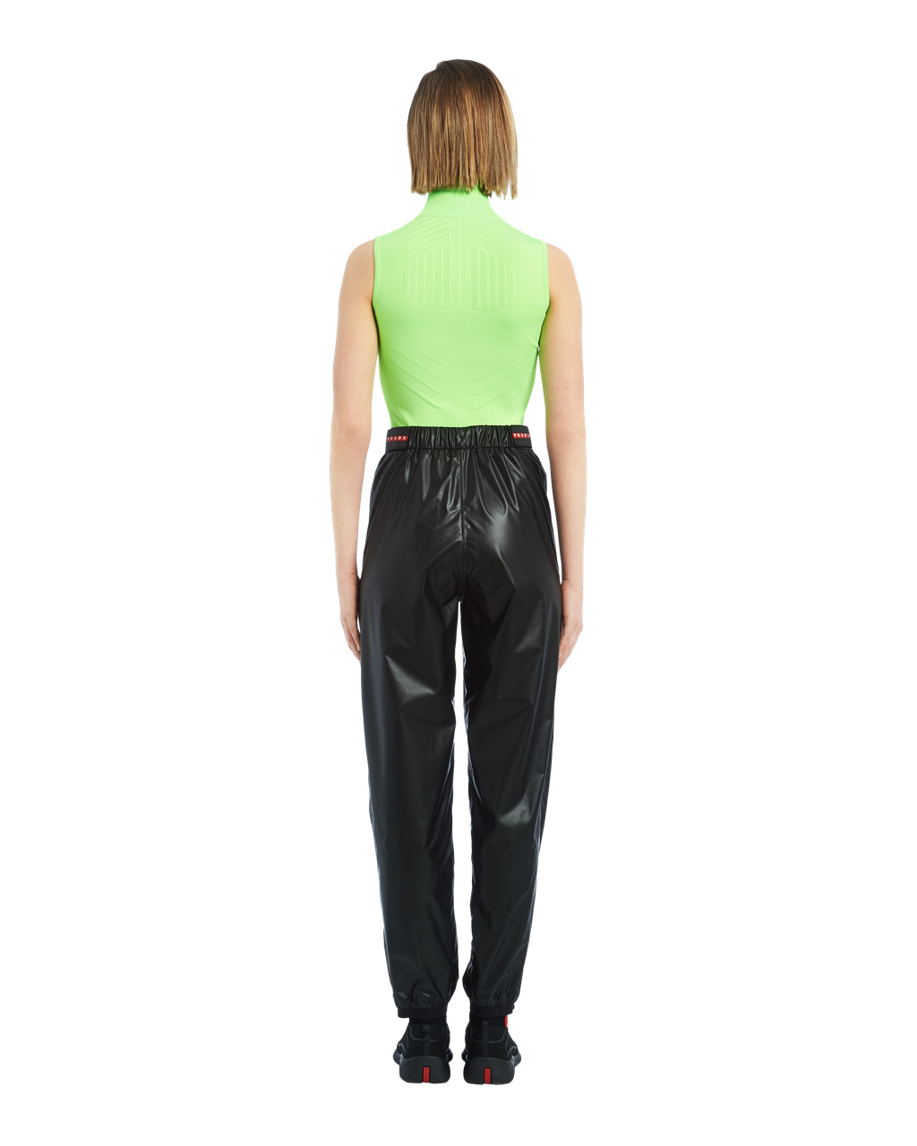 Prada Light Nylon Wide-leg Pants Black | 2567GZVAI