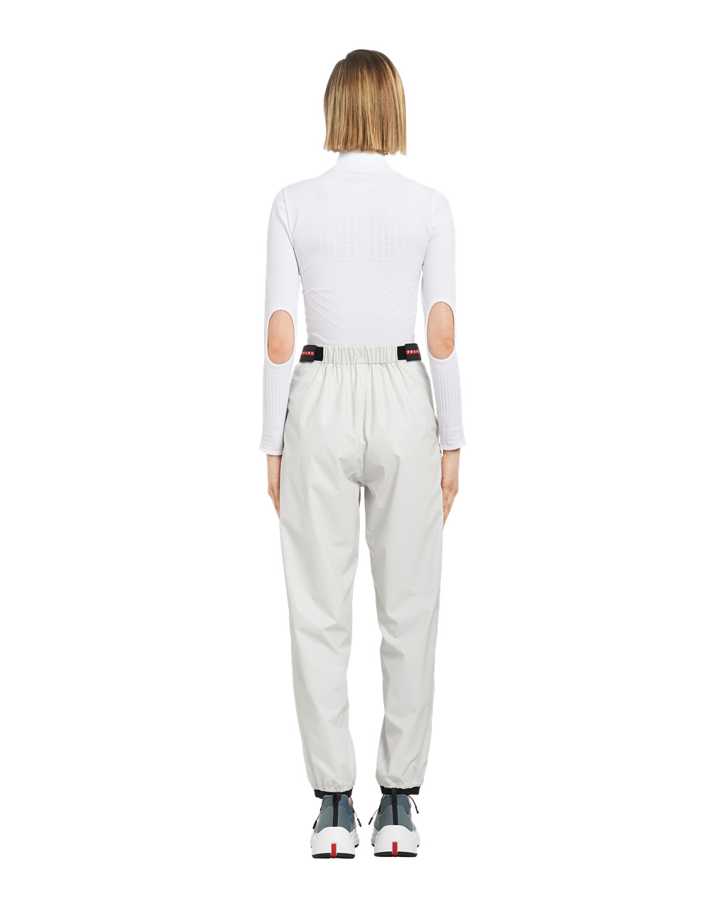 Prada Light Nylon Wide-leg Pants Chalk White | 8369FIKDV