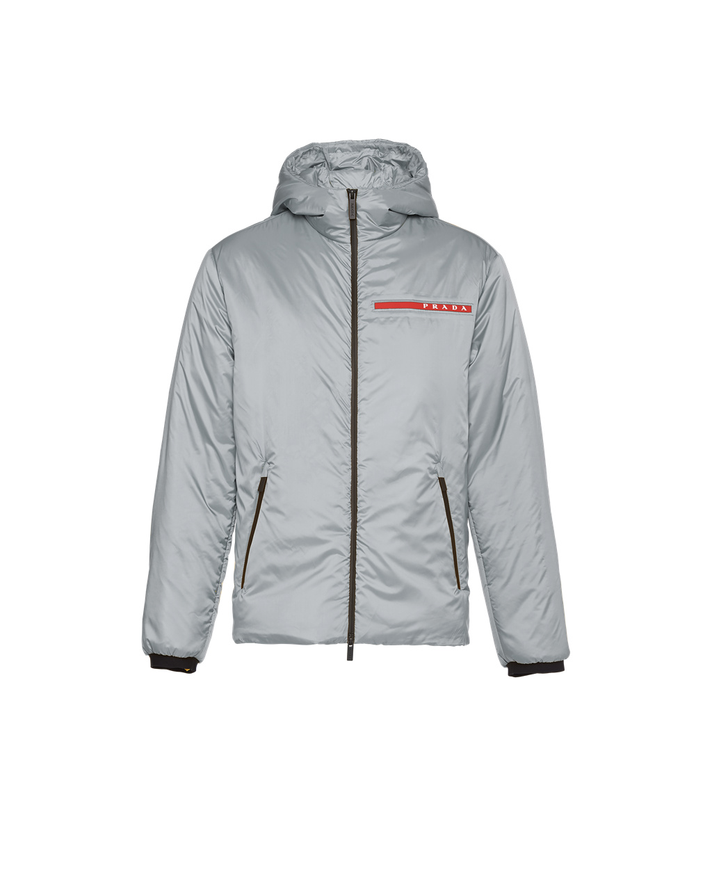 Prada Light Polyester Padded Jacket Aluminum | 0953LKGFT