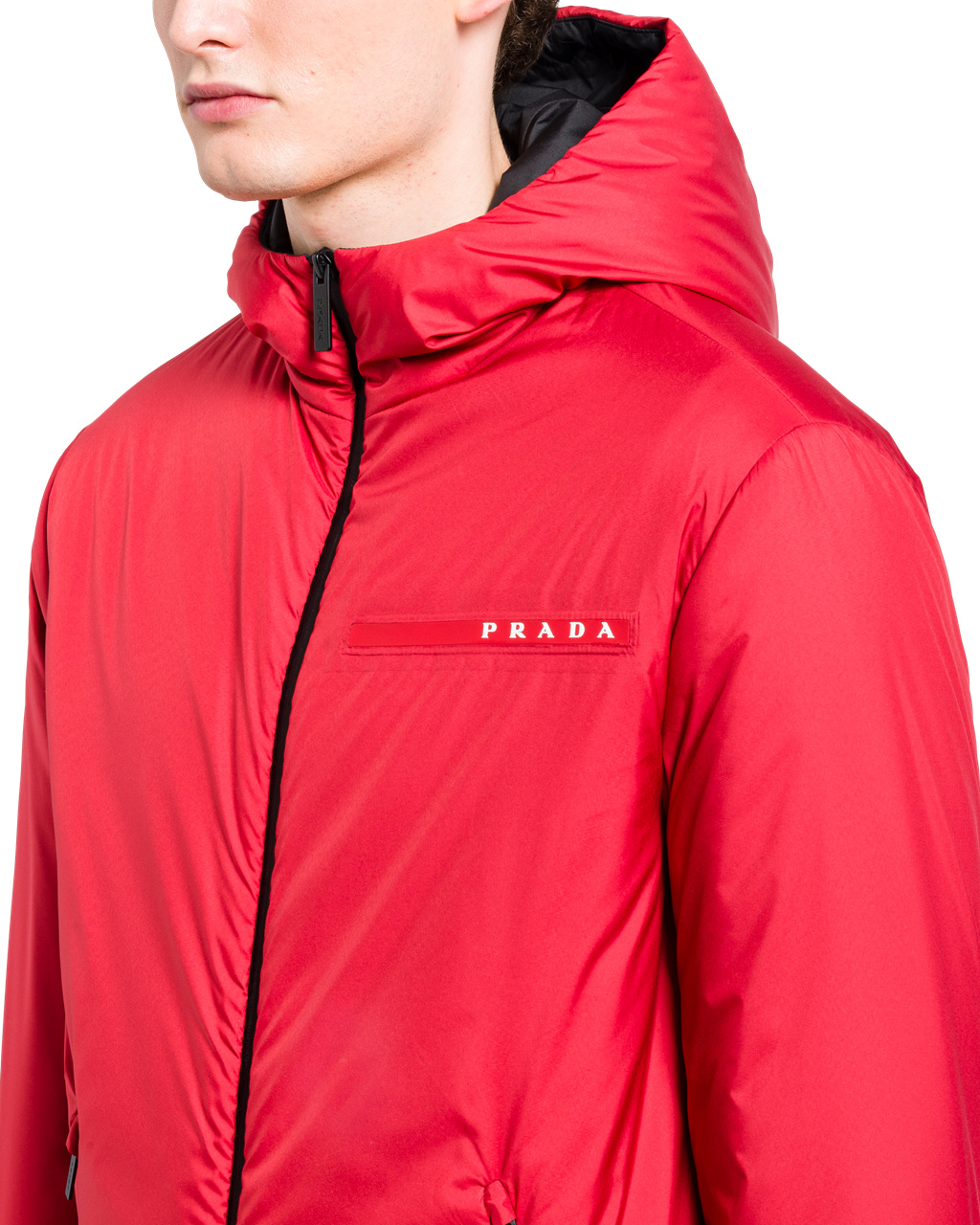 Prada Light Polyester Padded Jacket Red | 4719GXQTZ