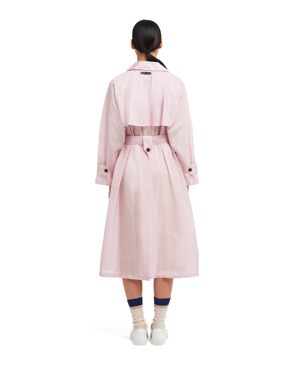 Prada Lightweight Nylon Trench Coat Opaline | 7946OLDXQ