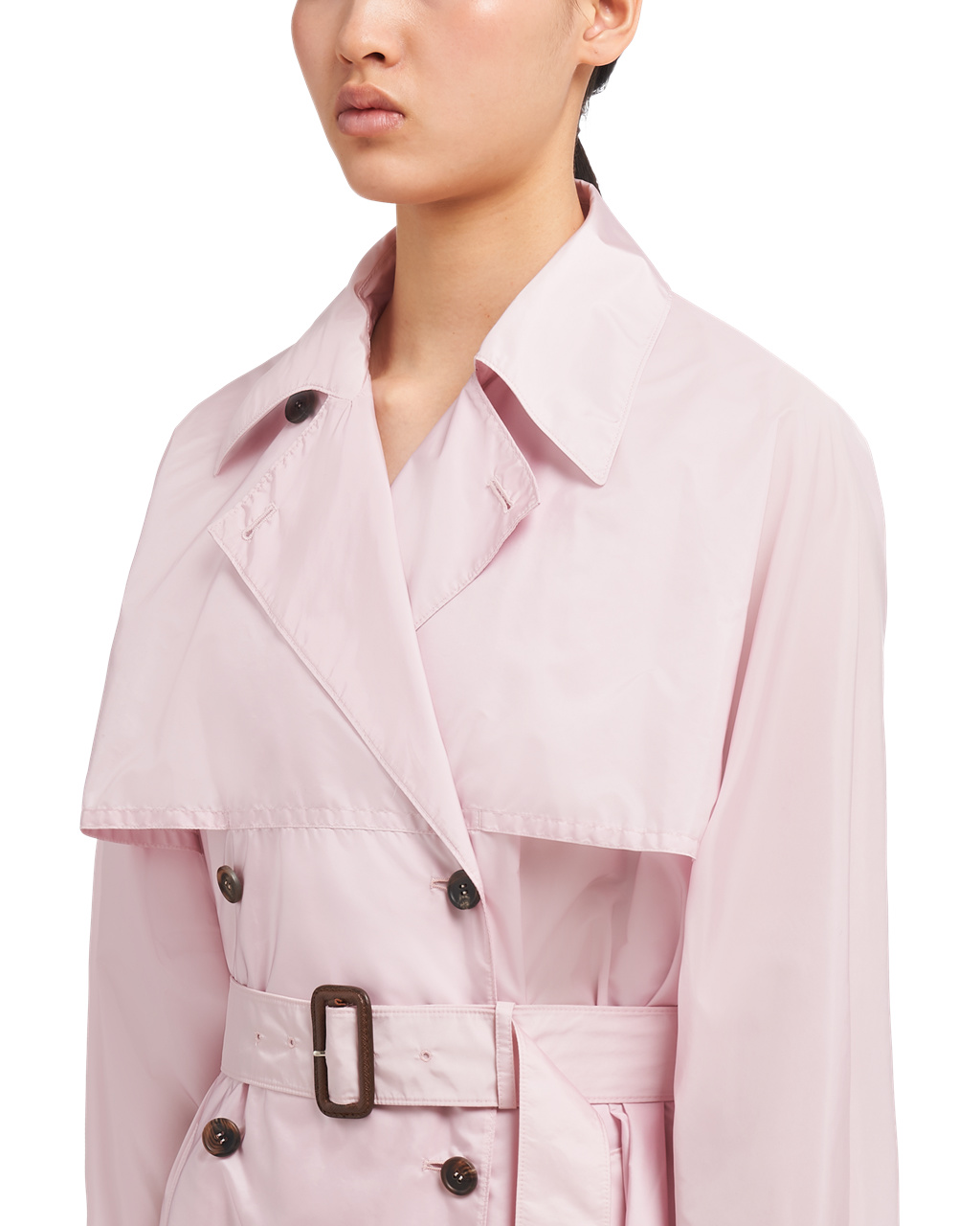 Prada Lightweight Nylon Trench Coat Opaline | 7946OLDXQ