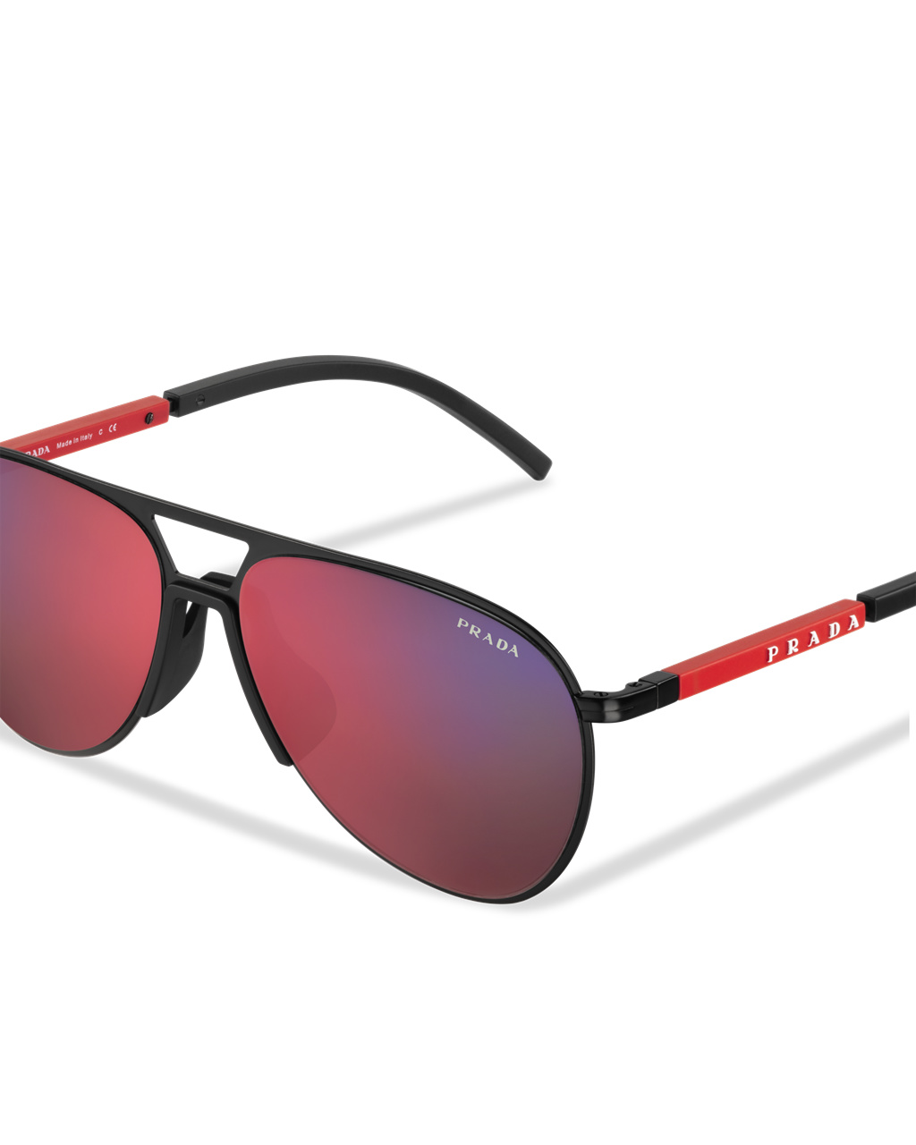 Prada Linea Rossa Eyewear Collection Sunglasses Red / Blue Lenses | 7128SZNDQ