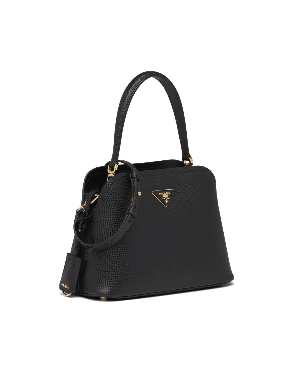 Prada Medium Saffiano Leather Prada Matinée Bag Black | 8279KQBHA