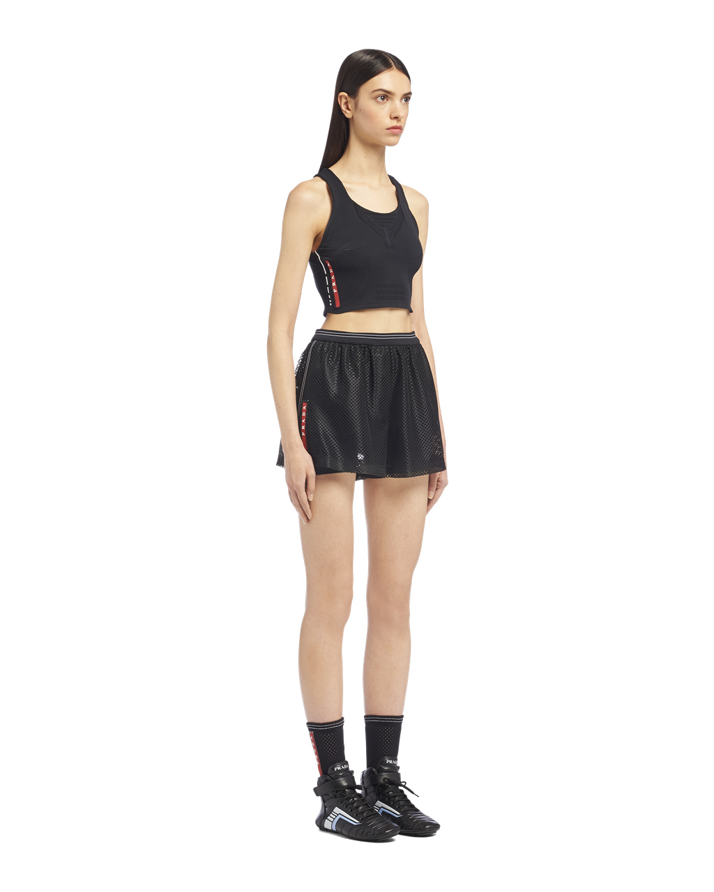 Prada Mesh Shorts Black | 9846FWPTZ