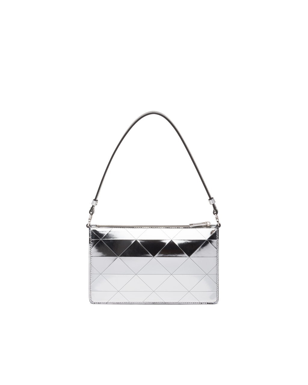 Prada Metallic Leather Mini-bag Silver | 3651VEPJK