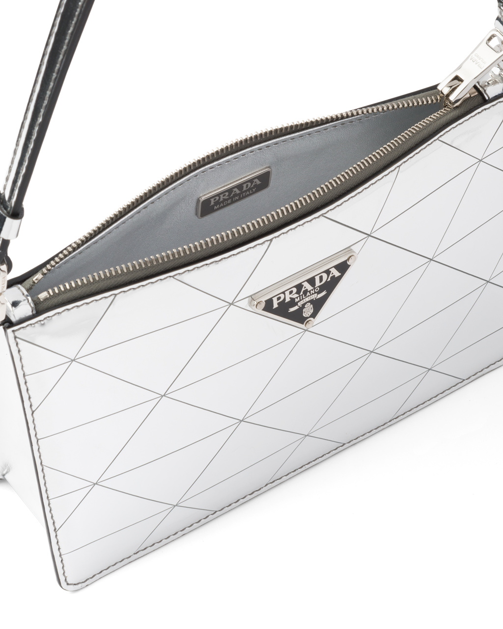 Prada Metallic Leather Mini-bag Silver | 3651VEPJK