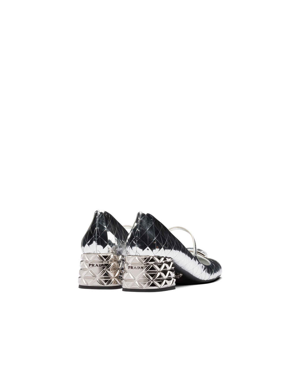 Prada Metallic Leather Pumps Silver | 6872IVQAE