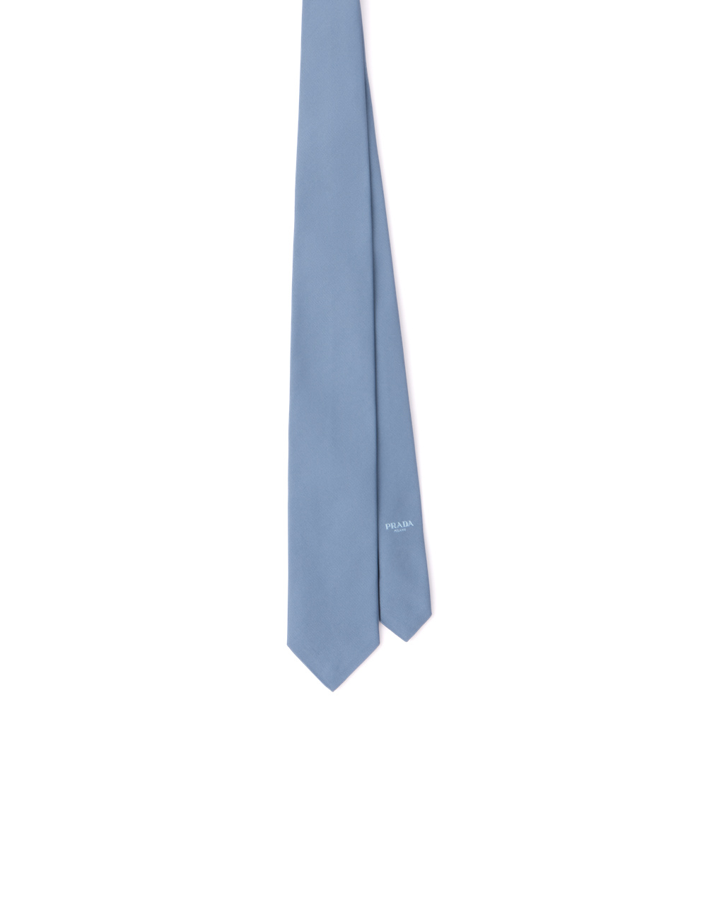 Prada Monochrome Silk Tie Aviator Blue | 5836QCFVM