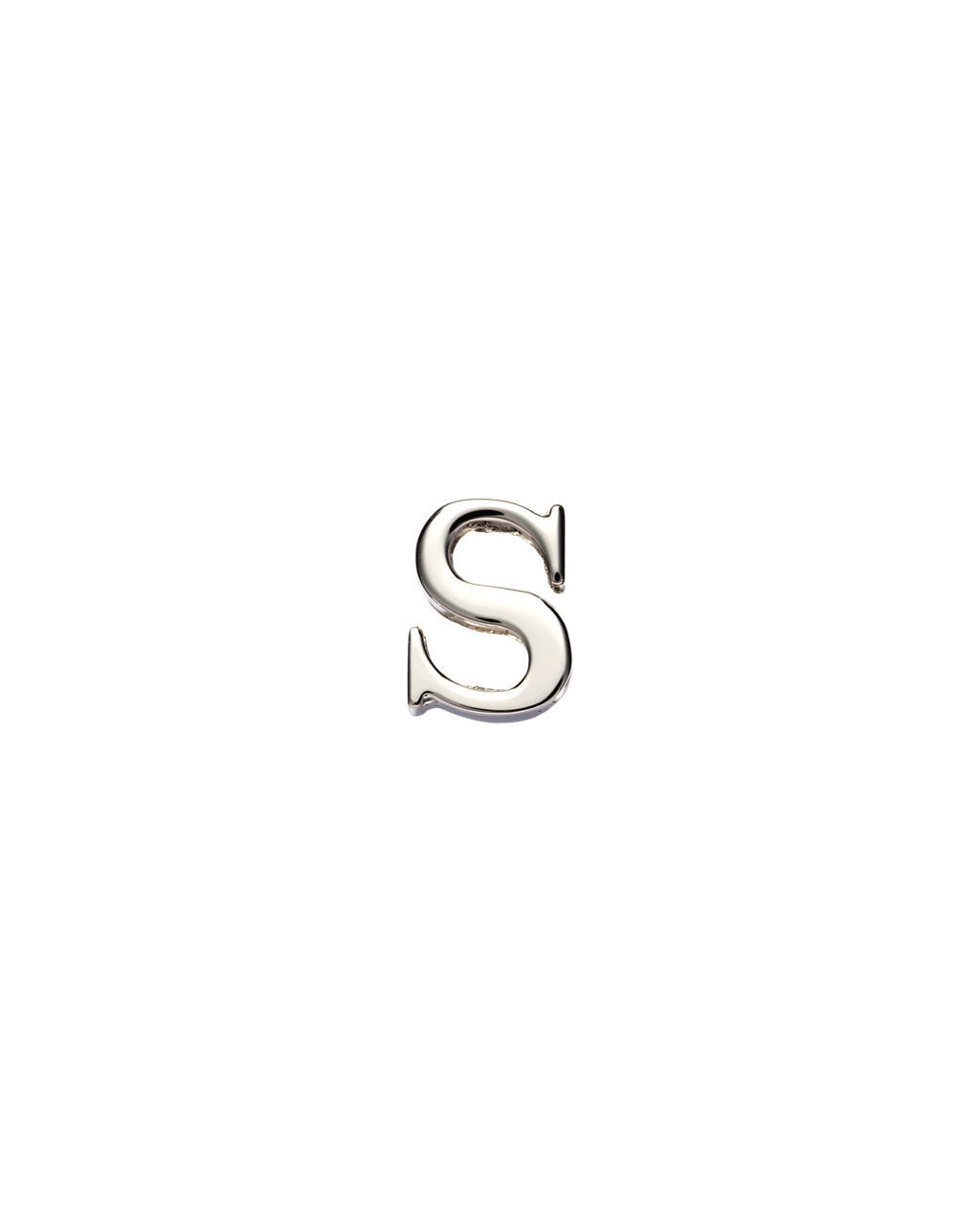 Prada My Character Sliding Metal Letter Polished Steel | 0824VHZUY