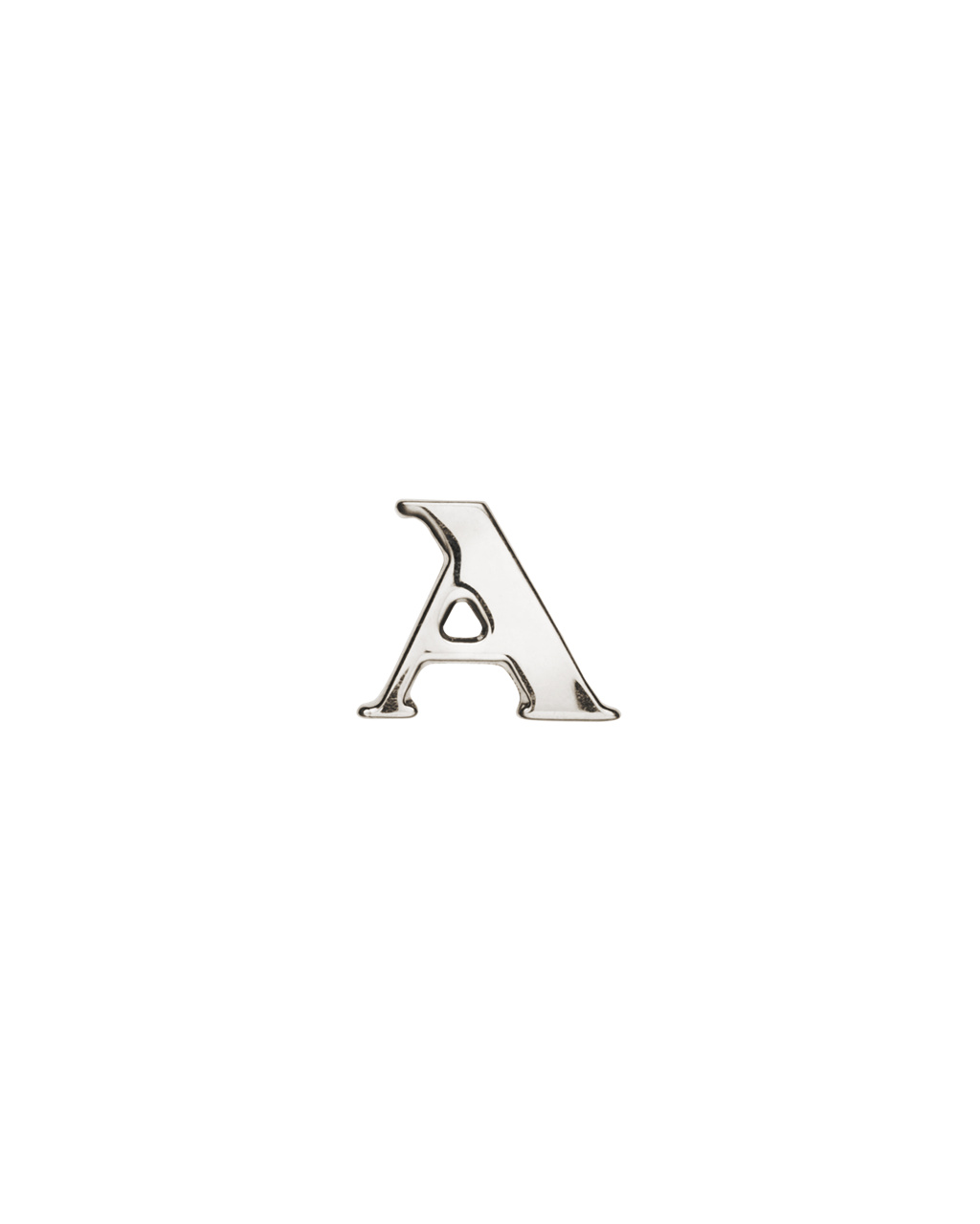 Prada My Character Sliding Metal Letter Polished Steel | 1507NVBJL