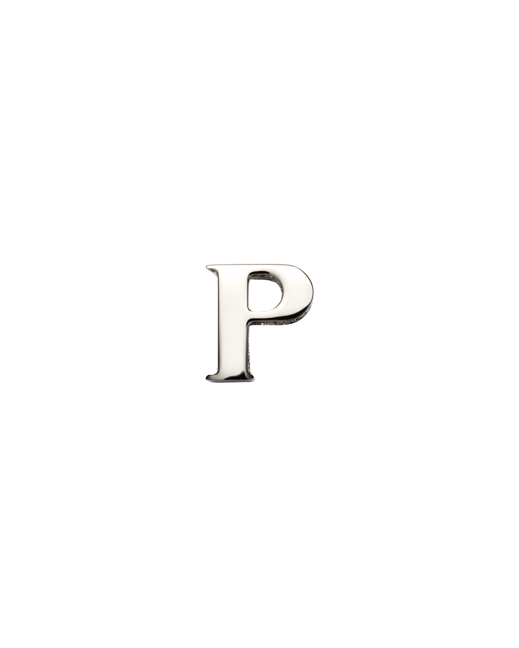 Prada My Character Sliding Metal Letter Polished Steel | 5876NFPZA