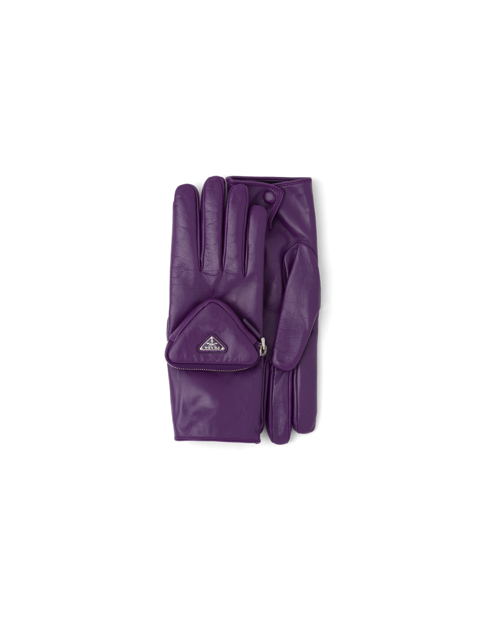 Prada Napa Leather Gloves Cyclamen | 7096TWYUS