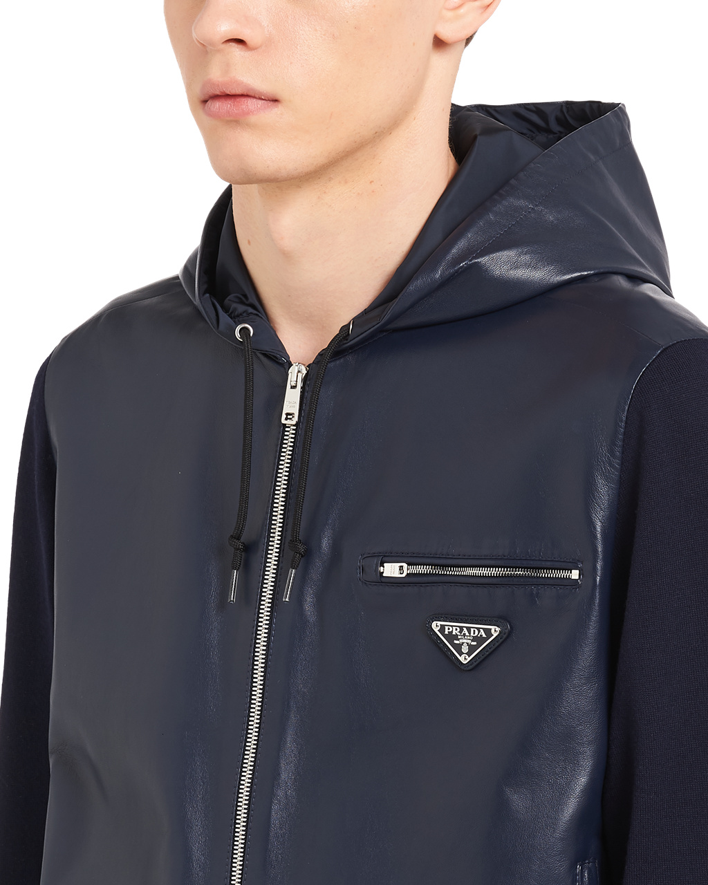 Prada Nappa Leather Jacket Ultramarine | 6291XTKVI