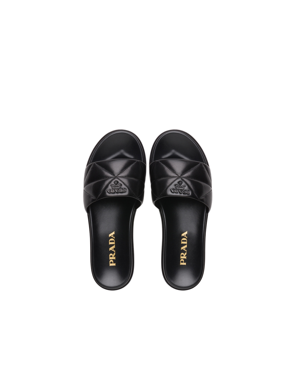 Prada Nappa Leather Slides Black | 5298MGEHD