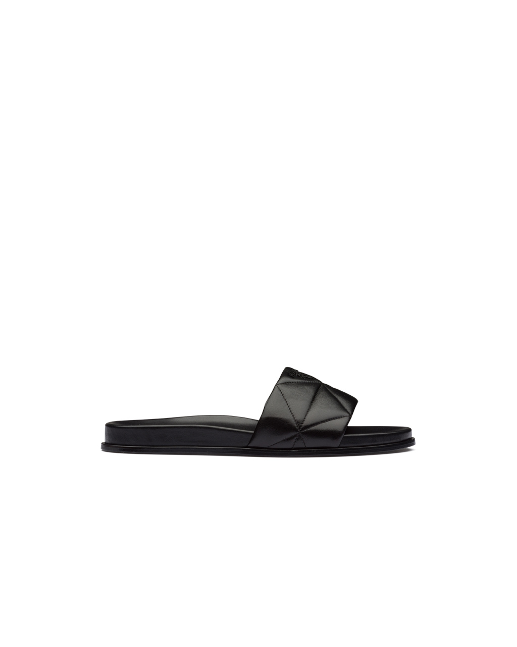 Prada Nappa Leather Slides Black | 5298MGEHD